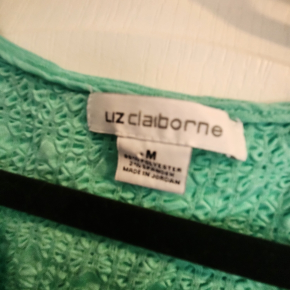 Liz Claiborne Textured Blouse Size M Euc - Picture 3 of 4